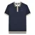 Lambretta Heren SS25 Gebreide Polo met Contrasterende Rand (Marineblauw)