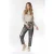 EsQualo Trousers Metallic Pu Silver