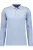 RAGMAN Soft Knit Poloshirt lange mouw blauw-grijs, Effen