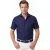 Overhemd Eterna Modern fit donkerblauw korte mouw
