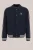 WE Fashion – Heren jack van sweatstof met embroidery – Regular fit – Donkerblauw – Katoen –