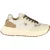 Blauer Beige Leren Dames Sneakers