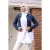 Geknopt Denim Jasje Donker Denim