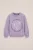 WE Fashion – Meisjes oversized sweater met print – Oversized – Lila – Katoen –