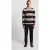 Lyle & Scott Striped Rugby Polo Shirt Jet Black/white Heather