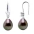 Oorbellen Zilver 925 & Cubic Zirconia – 2 Echte Gecultiveerde Tahiti Parel 8-9 mm