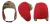 Timberland Unisex Geïsoleerde Trapper muts Rood Winter J1825 625 A162D