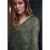 Street One Studio Dames Blouse met lange mouwen en V-hals in chiffon in Groen