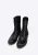 Wittchen Dames Leren Combat Boots met Elastisch Bovenwerk, Zwart