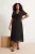 Trendyol Curve Dames Zwart Stippen Maxi Kort Casual A-lijn Grote maten Jurk