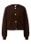 QS Gebreid vest  donkerbruin