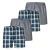 SCHIESSER Boxershorts  blauw / marine / grijs / wolwit