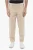 Regular Fit Slim Fit Broek met Riemlussen in Beige