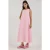 Mixray Collectie Crew Neck Mouwloze A-Lijn Maxi Jurk