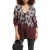 Scotch & Soda Brushed Animal Jacquard Cardigan Bordeaux