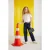 Geribd T-shirt met ronde hals