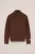 WE Fashion – Jongens gebreide trui met quarter-zip – Regular fit – Bruin – Katoen –