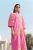 Trendyol Modest Dames Roze Etnisch patroon Maxi Lang Casual A-lijn Modest Jurken