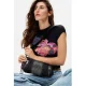 Desigual denim schoudertas grijs