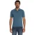 No Excess Pullover short sleeve polo zip mela shadow blue