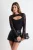 TRENDYOLMİLLA Dames Zwart Effen Lang Getailleerd Blouses