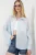 Oversized Gestreepte Lange Mouwen Shirt met Zak