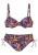 VIVANCE Bikini  violetblauw / donkeroranje / pink / zwart