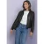 Lederlook jack met opstaande kraag en rits
