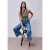 Street One Dames Basic top met ronde hals in leopatroon in Beige