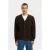 SELECTED HOMME vest met ingebreid patroon donkerbruin