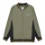 Lambretta Heren Vintage Track Jacket (Kaki Groen/Zwart/Goud)