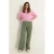 CLAUDIA BY CLAUDIA STRÄTER high waist flared jeans kaki