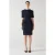 LK Bennett Marjorie-button Should Midi Dress Navy