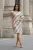 Asymmetrische Gestreepte Maxi-jurk met Ronde Hals