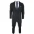 Heren Zwart Geruit 3-Delig Pak Met Tailored Fit