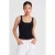 Dames Geribbelde Katoenen Cami Blouse