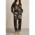 Reiss Printed Wide Leg Trouser Black/brown