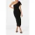 Forever New Celeste One Shoulder Ruffle Bodycon Dress Black