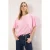 TRENDYOLMİLLA Dames Roze Effen Kort Relaxed fit T-shirts