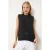 Gestreepte Gebreide Sweater Vest met Strikdetail