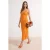 TRENDYOLMİLLA Dames Oranje Effen Maxi Mouwloos Bodycon Jurken