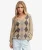 Argyle Trui met V-hals Relaxed Pasvorm Beige
