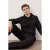 TRENDYOL MAN Heren Zwart Effen Lang Regular fit Sweatshirts