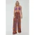Geprinte Wijde Pantalon met Touwtjes