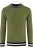 Marvelis Casual Trui ronde hals olijf, Effen