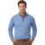 Brax trui half-zip lichtblauw gemêleerd lange mouw