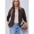 Street One Dames Jersey blazer met textuur in Bruin
