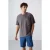 Oversized Katoenmix T-Shirt met Ronde Hals en Pocket