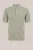 WE Fashion – Heren regular fit polo ajourgebreid – Regular fit – Grijsgroen – Katoen –