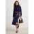 TRENDYOLMİLLA Dames Donkerblauw Effen Midi Lang Casual Recht Jurken